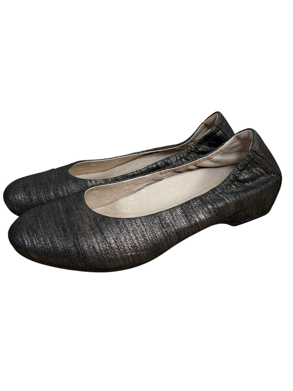 Dansko Lisanne Women's Pewter Leather Fabric Ballet Flat Slip On Sz 41 10.5/ 11